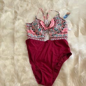 Tribal Print One Piece Swimsuit